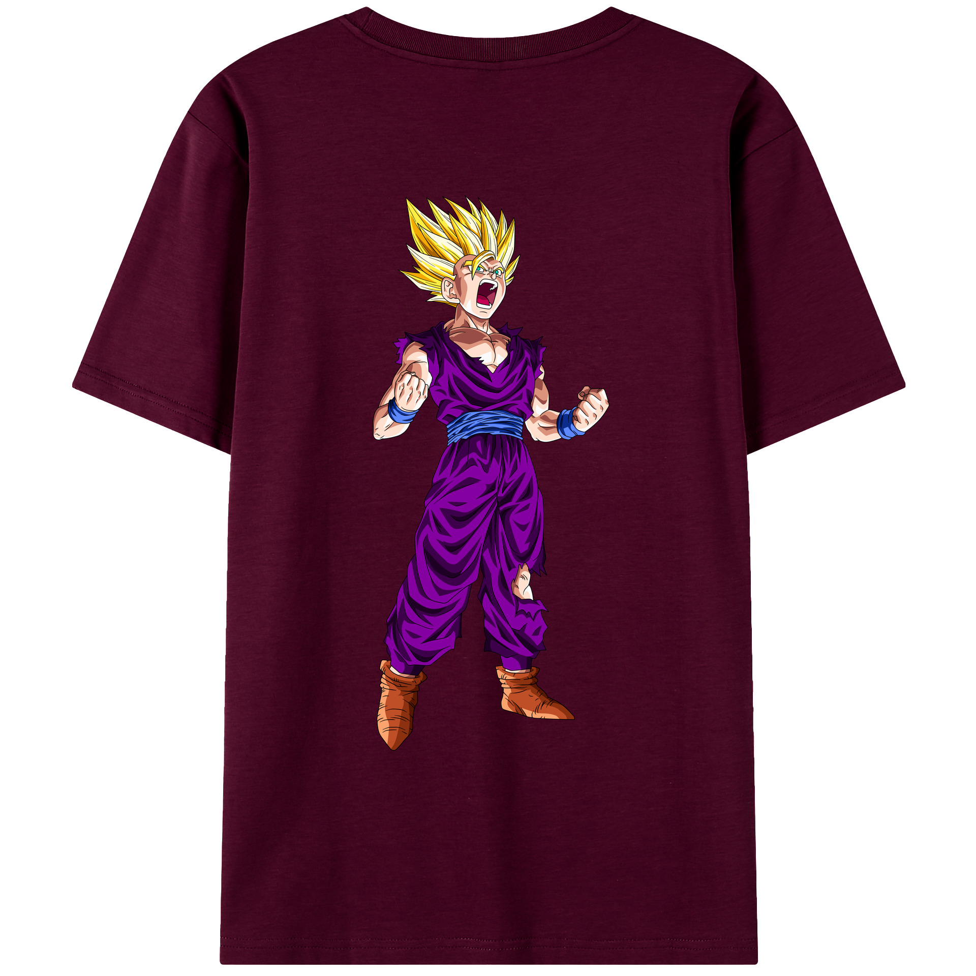 （画像用） ドラゴンボール 孫 悟飯（そんごはん）DRAGON BALL Son Gohan レディース半袖Tシャツ(バックプリント)
